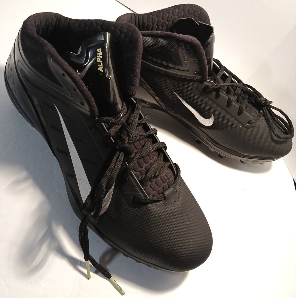Mens Nike Alpha Talon Elite Football‎ Cleats Blk Sz 16 Excellent Durable Support